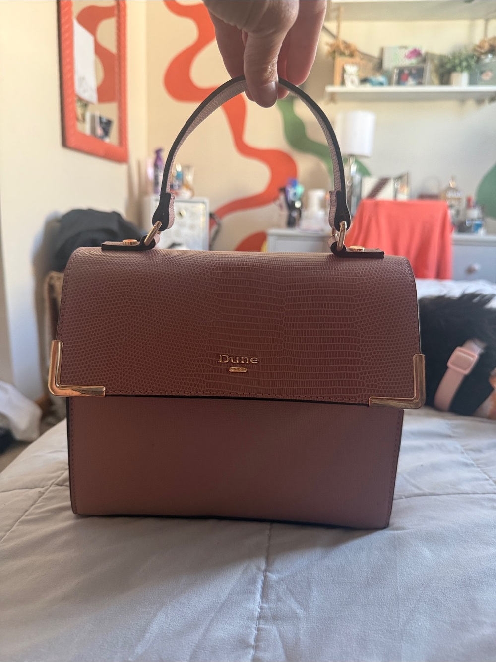 London Blush Pink Top-Handle Satchel